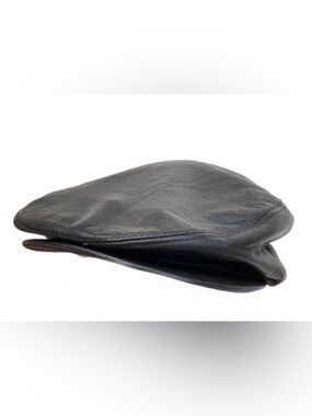 Wilson's leather  Black Leather newsboy  Cap